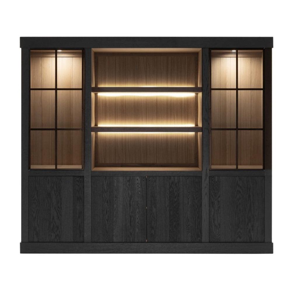 Wall cabinet WOOD XL Black
