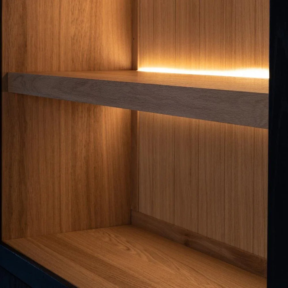 Wall cabinet WOOD XL Black