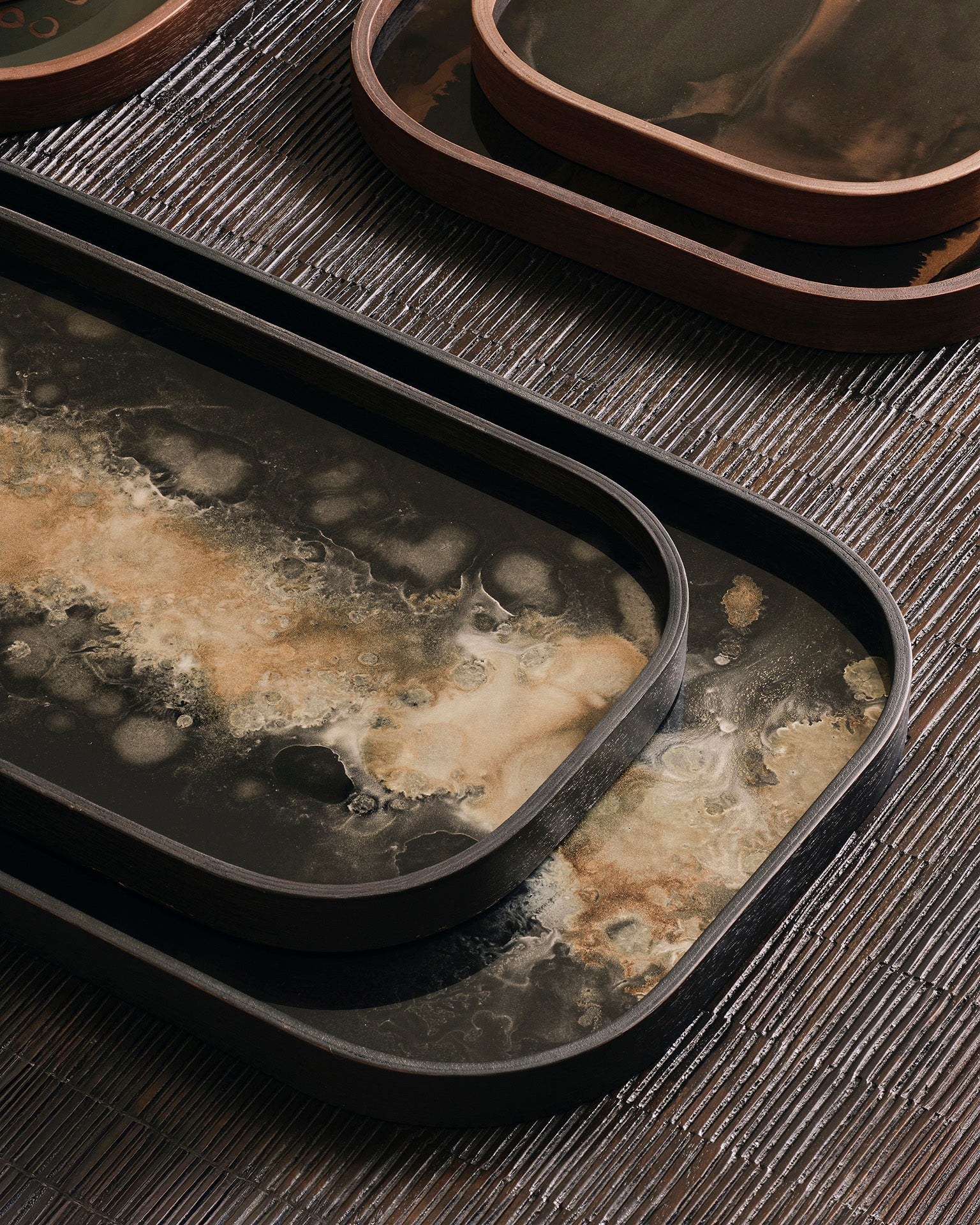 Glasstablett CLASSICS Black Organic - 42x24