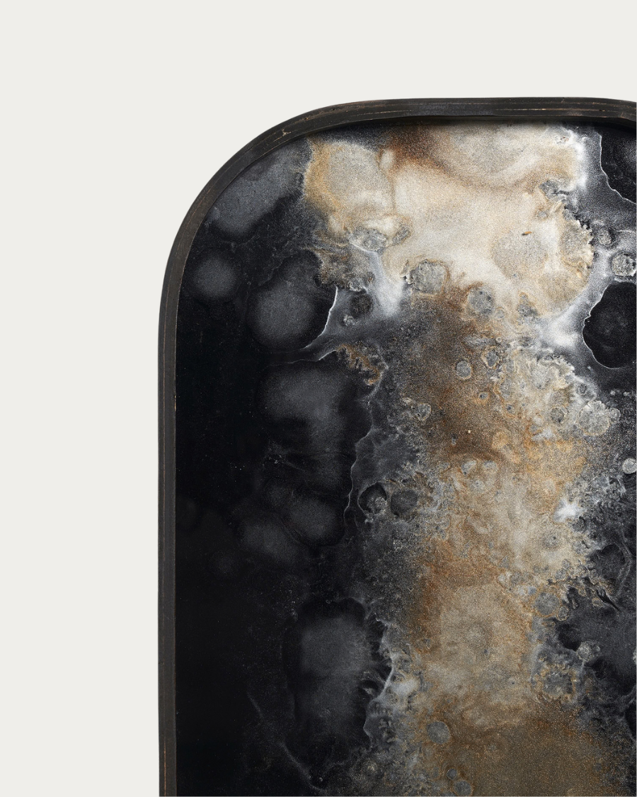 Glasstablett CLASSICS Black Organic - 42x24