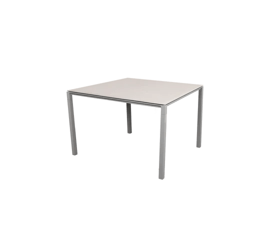 Dining table PURE light grey 100x100