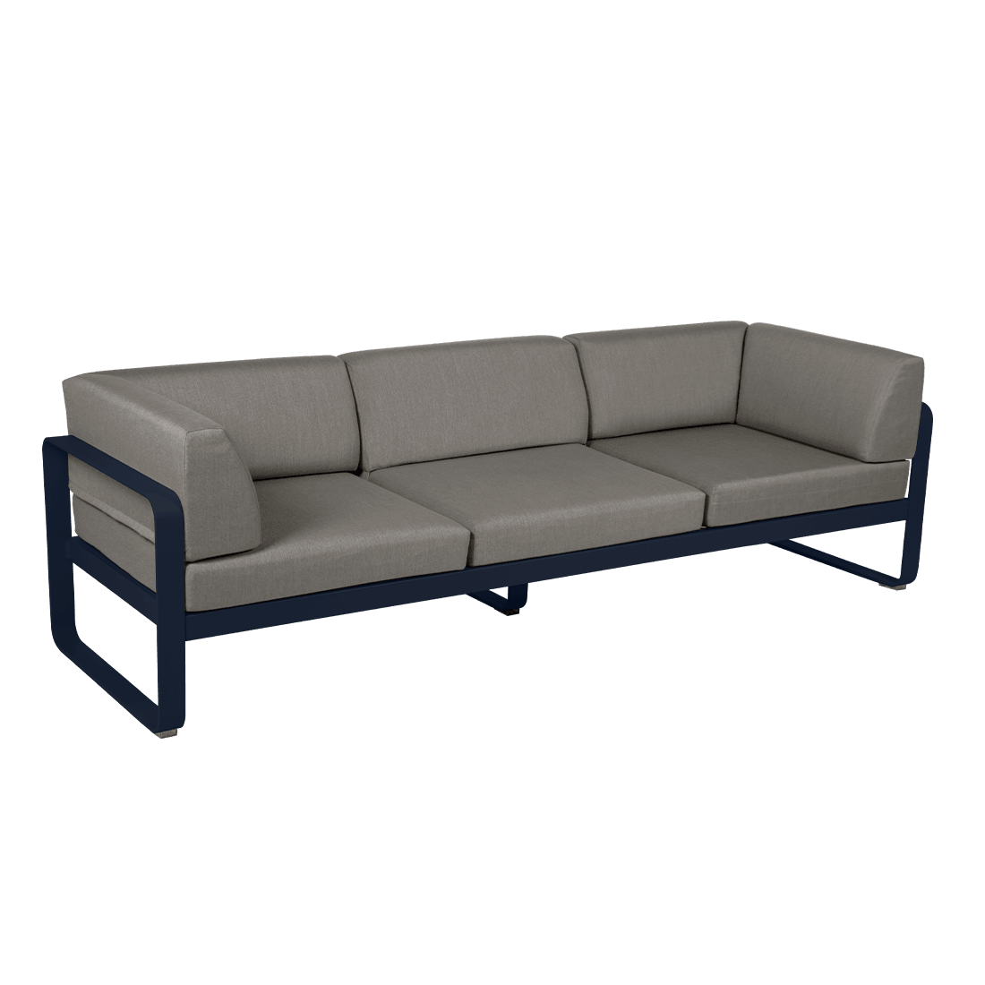 Canapé de jardin BELLEVIE - 3 places avec coussins latéraux