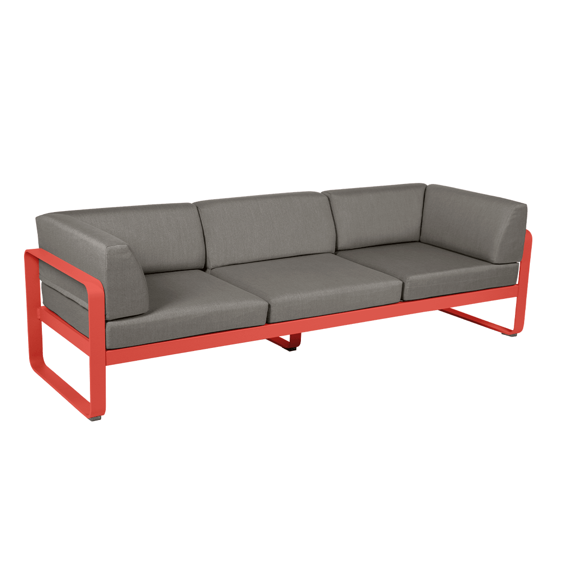 Canapé de jardin BELLEVIE - 3 places avec coussins latéraux