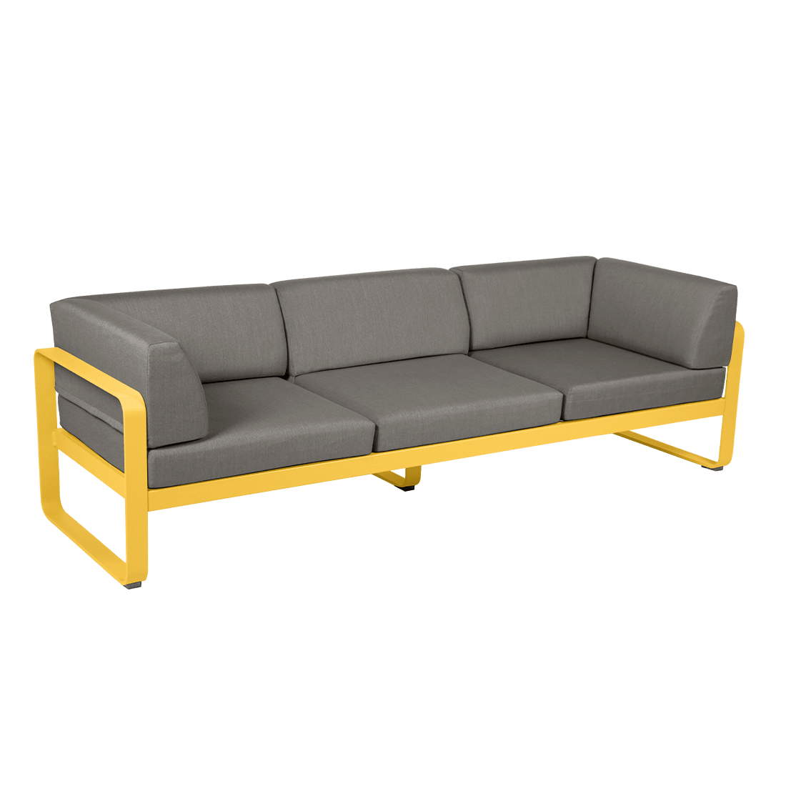 Canapé de jardin BELLEVIE - 3 places avec coussins latéraux