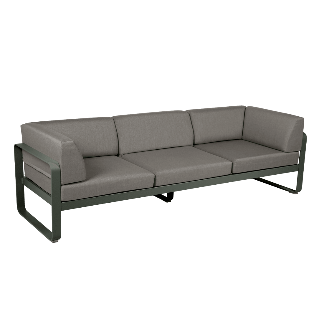 Canapé de jardin BELLEVIE - 3 places avec coussins latéraux