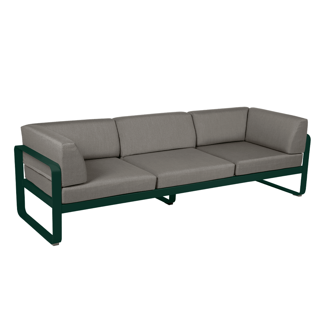 Canapé de jardin BELLEVIE - 3 places avec coussins latéraux