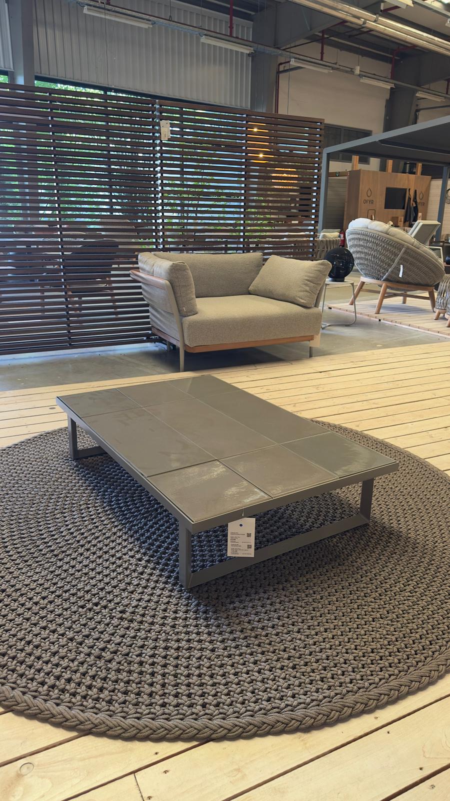 Cane-line GLAZE Coffee Table in Taupe as an Outdoor Coffee Table