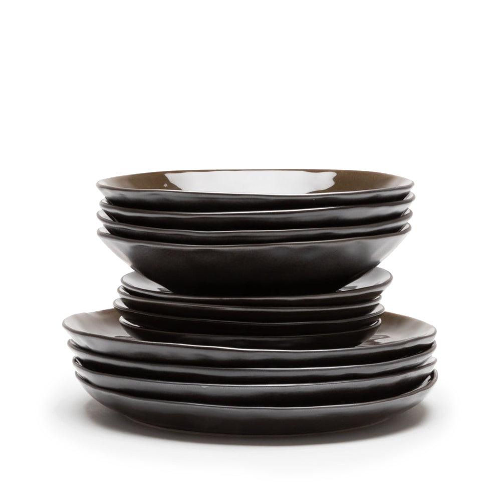 Teller-Set Dunkelgrau PURE