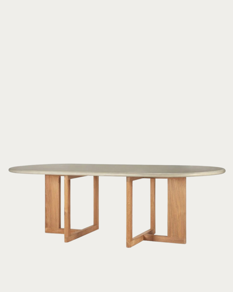 Ethnicraft TRESTLE garden table, large, oblong, for 8 people in the garden