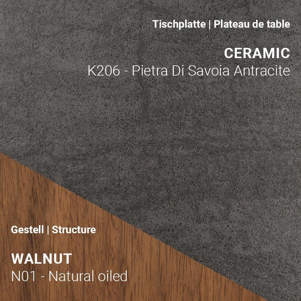 Ausziehtisch TERRA T0601 - Keramik & Nussbaum | Mobitec | Homestorys