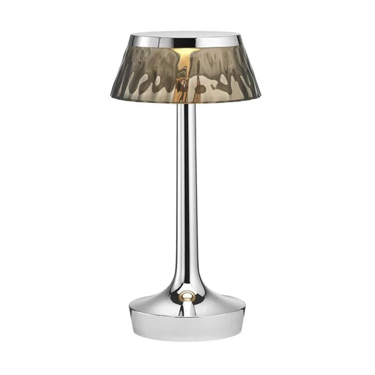Flos BON JOUR Unplugged Tischlampe - Chrome _ Flos _SKU F1037057 + F1036030