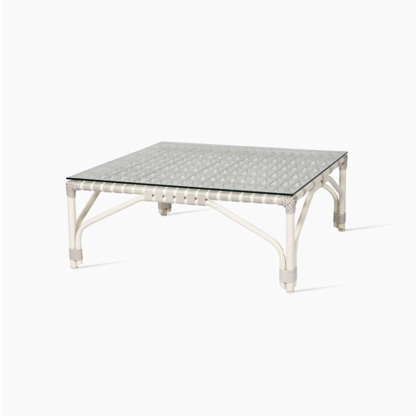 Vincent Sheppard LUCY Couchtisch in Off White mit Glasplatte