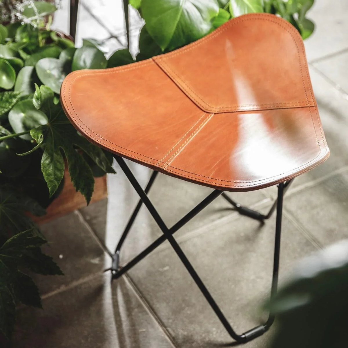 Cuero - Hocker PAMPA FLYING GOOSE - Leder - | Homestorys