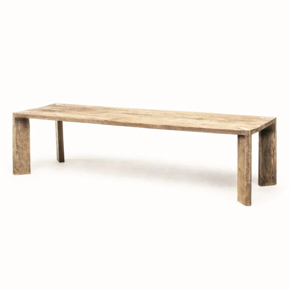 Gommaire ARCHIE Esstisch 300x95 cm – großzügiger, rechteckiger Massivholztisch aus recyceltem Teak mit klarer Linienführung für große Essbereiche oder überdachte Terrassen