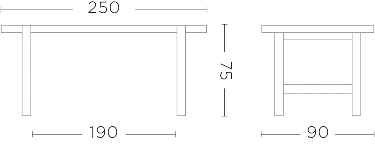 Gommaire - Esstisch JACOB - G023S-ABR | Homestorys