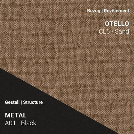 Mobitec LOLA C3110 mit Bezug Otello CL5 Sand und Gestell A01 Metal Black