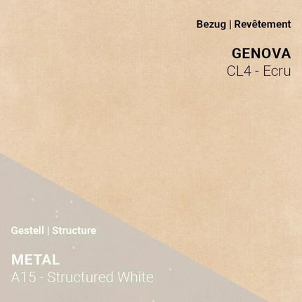 Mobitec LOLA C3510 in Genova CL4 Ecru mit A15 Structured White – frischer Look mit natürlicher Note