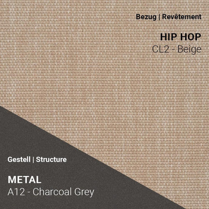 LOLA C3510 mit Hip Hop Beige und A12 Metal Charcoal Grey – ruhige Farbgebung trifft moderne Linienführung