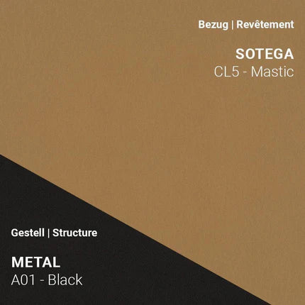 Mobitec LOLA C3510 in Sotega CL5 Mastic mit A01 Metal Black – heller Naturton mit klarer Kontur