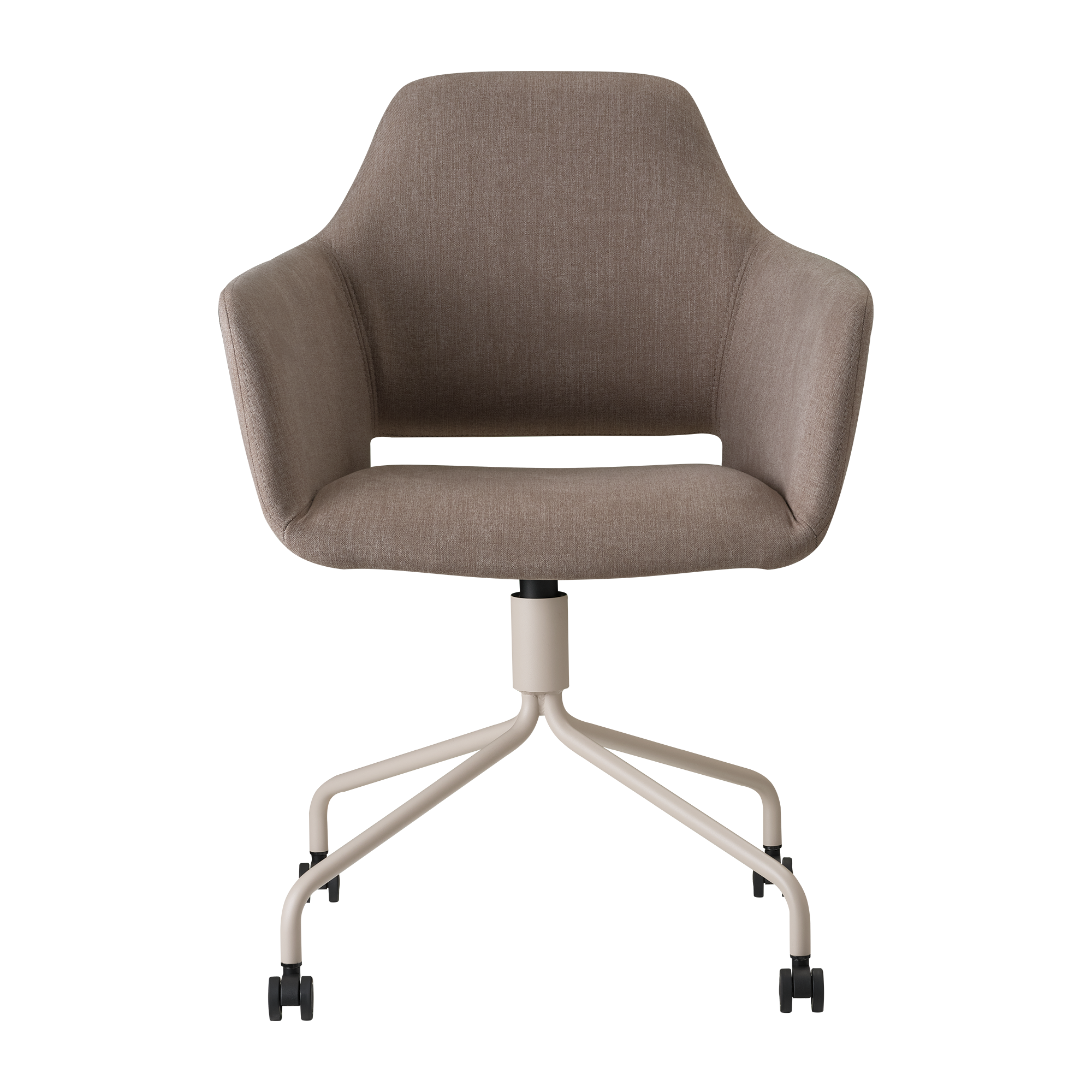 Frontansicht des Stuhls LOLA C4212 von Mobitec – modernes Design mit weicher Linienführung