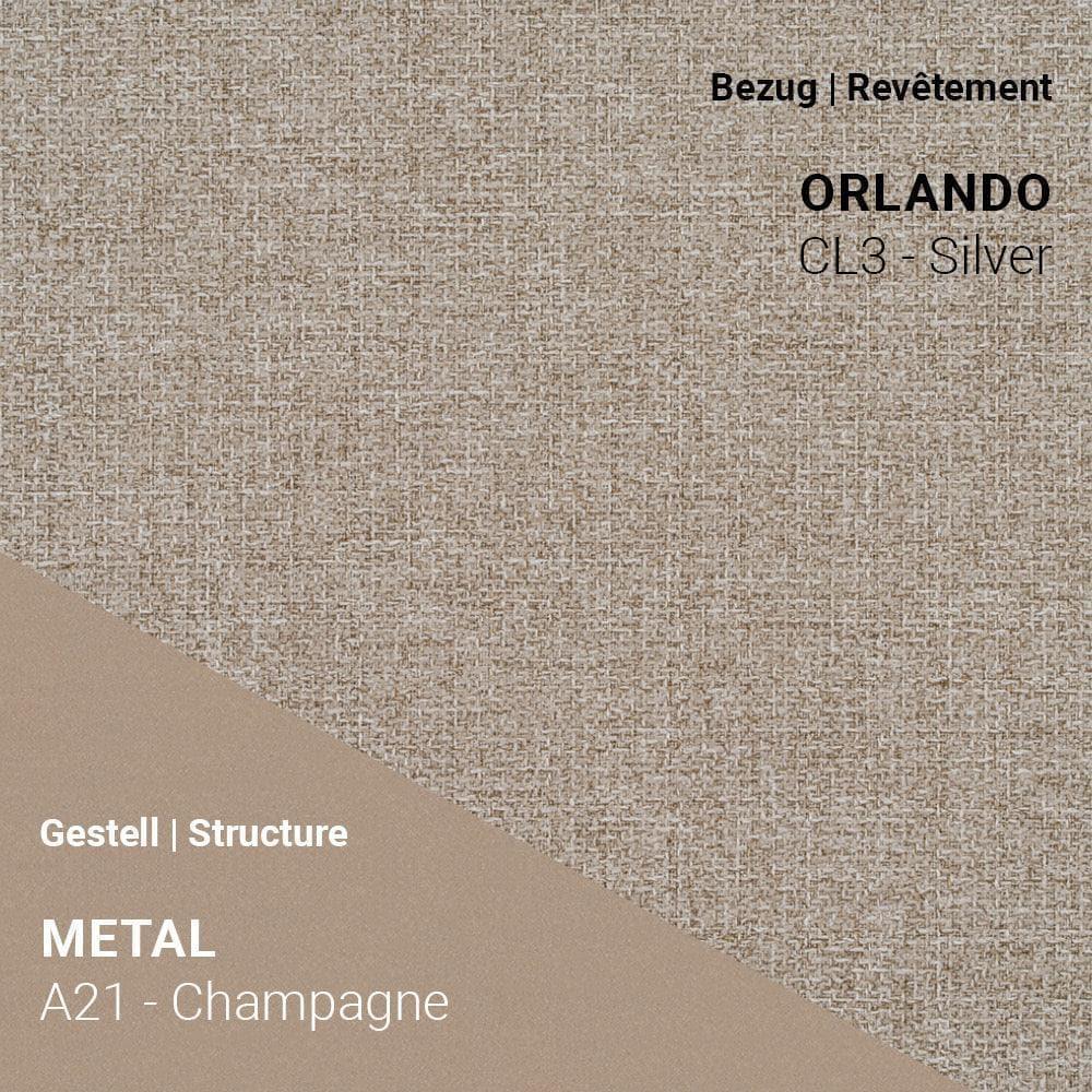 Mobitec LOTUS in Genova CL4 Coffee mit Metallgestell A21 Champagne