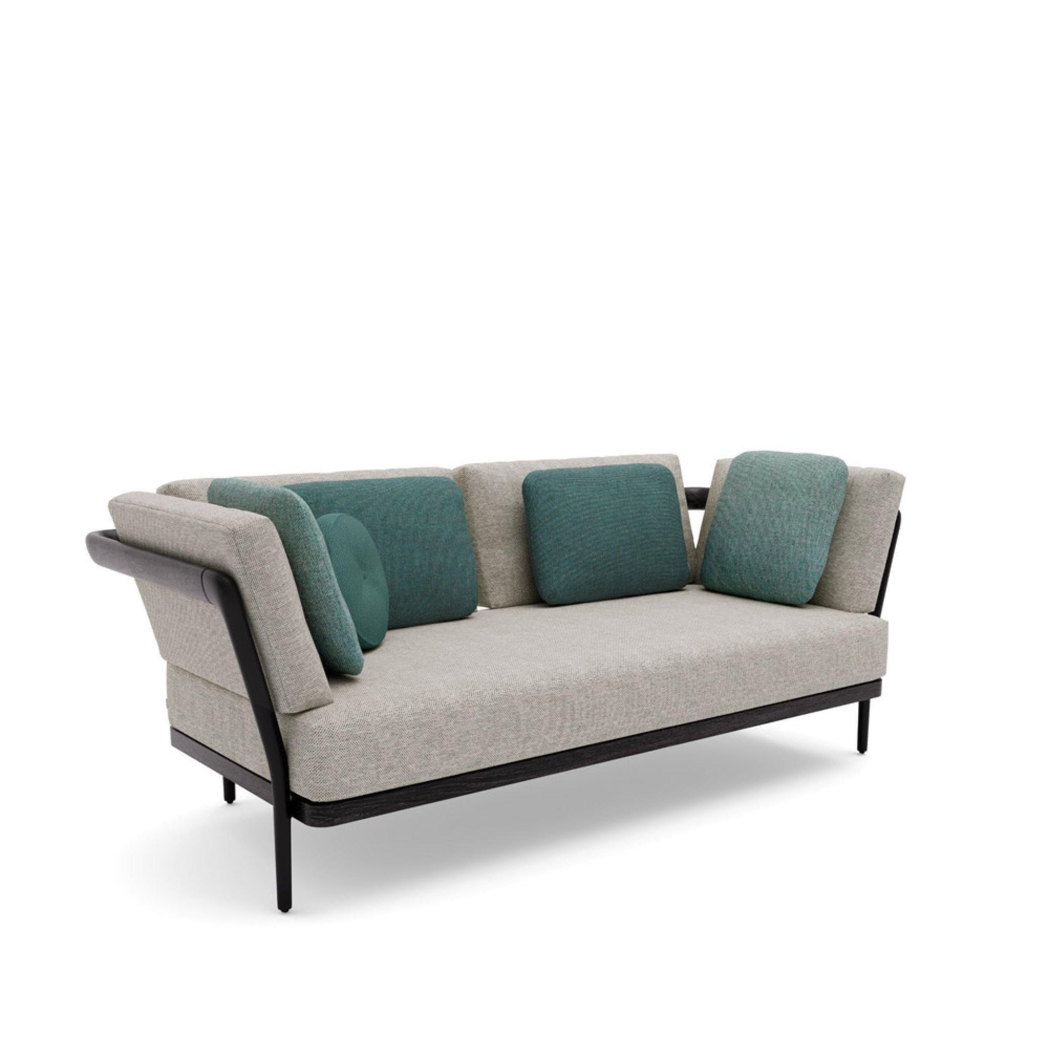 2-Sitzer Sofa FLOWS - Black/Teak Nero | Manutti | Homestorys