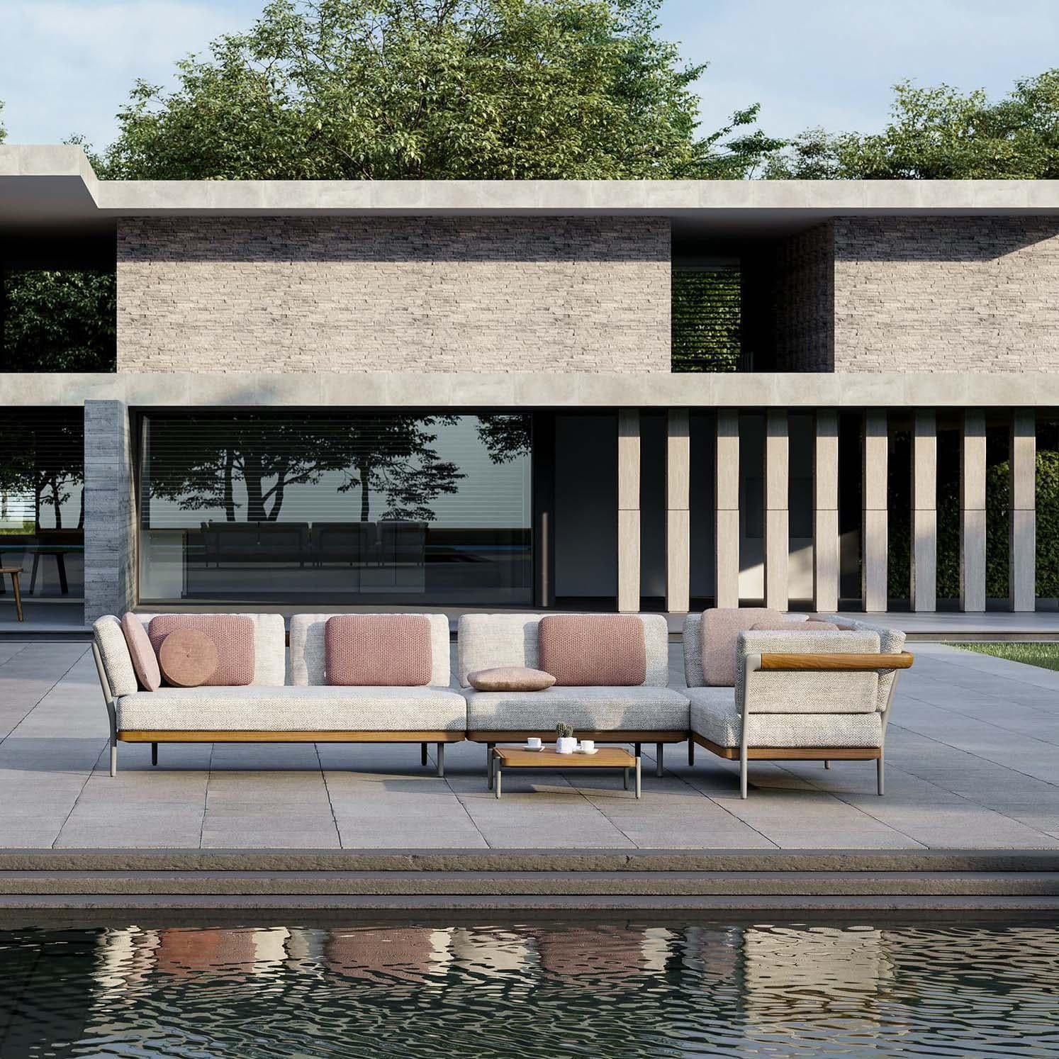 Tiefer Sessel  FLOWS - Flint/Teak | Manutti | Homestorys