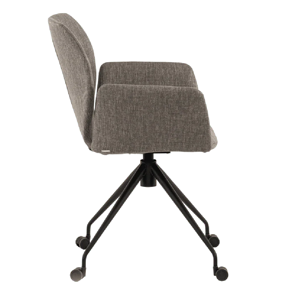 ürostuhl MOOD 95 M1312 – ergonomische Seitenansicht mit geneigter Rückenlehne und Drehfunktion