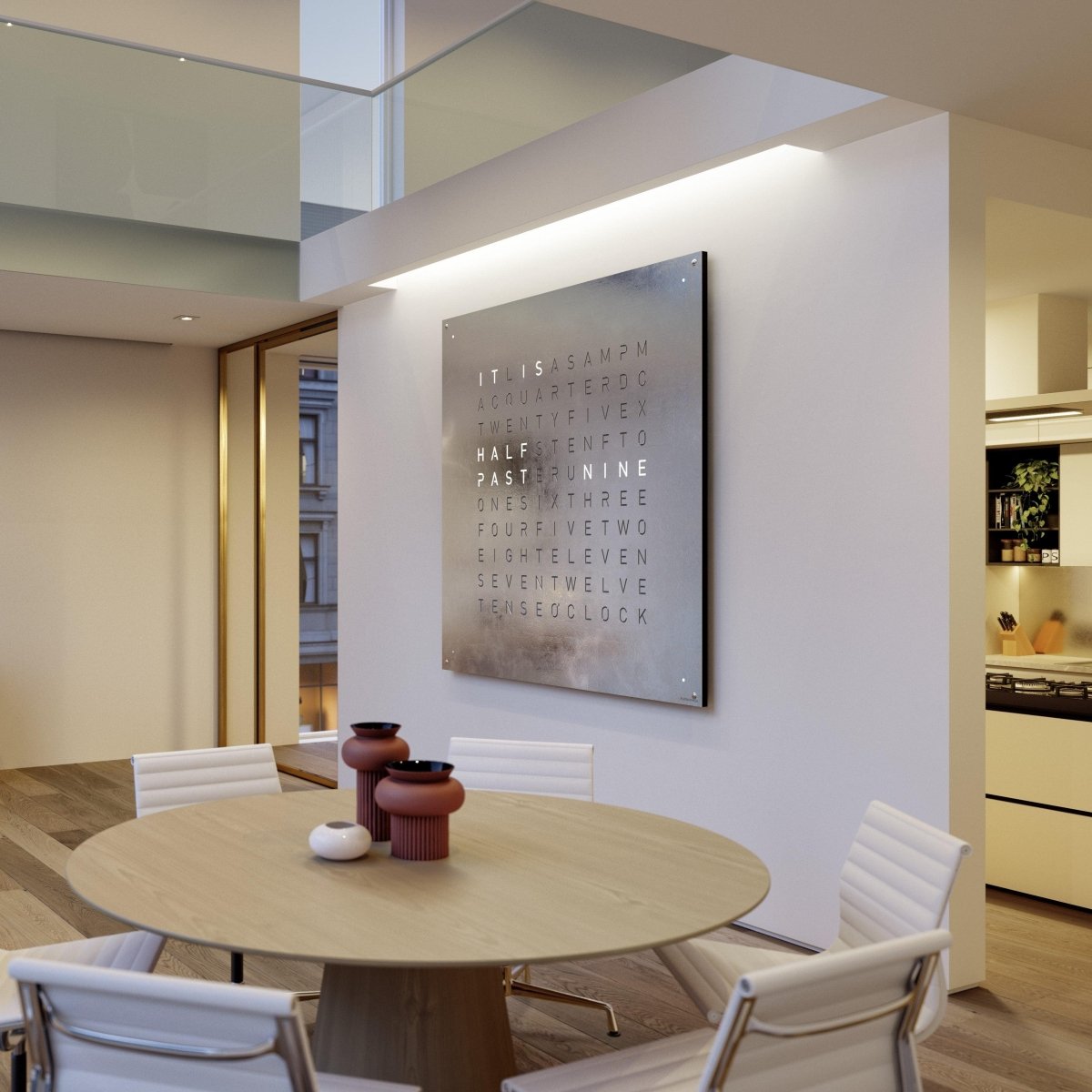 Qlocktwo - Wanduhr EARTH 180 PLATINUM - | Homestorys