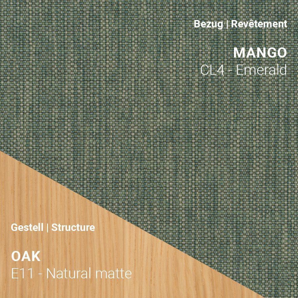 SAGA C0212 in Mango CL4 Emerald auf Eiche Natural Matte Gestell (E11)