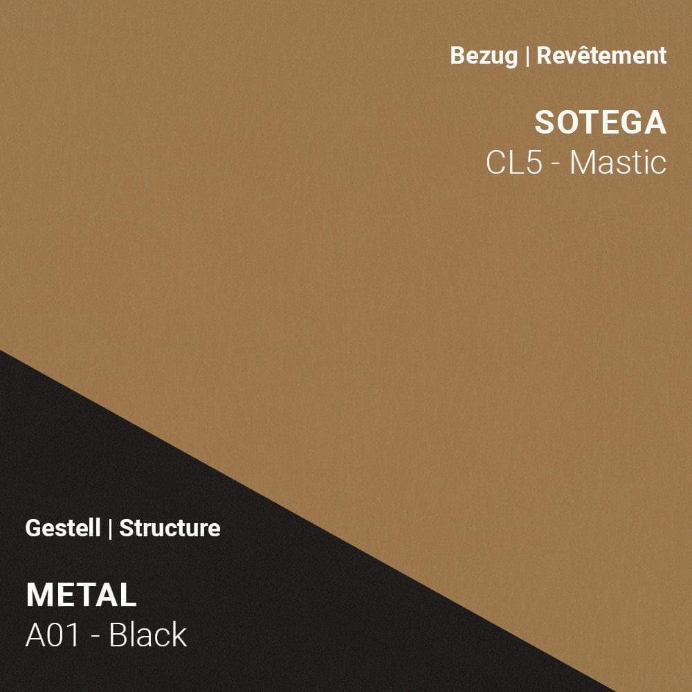 Stoff Sotega CL5 Mastic kombiniert mit Metallgestell A01 in Schwarz