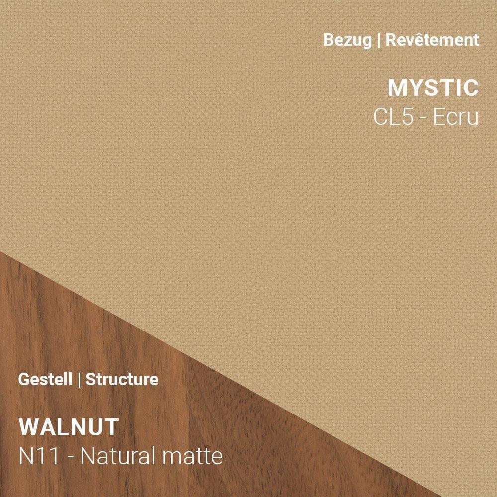 Sessel THALIA R0118 mit Bezug Mystic CL5 Ecru auf Nussbaum Natural Matte (N11)