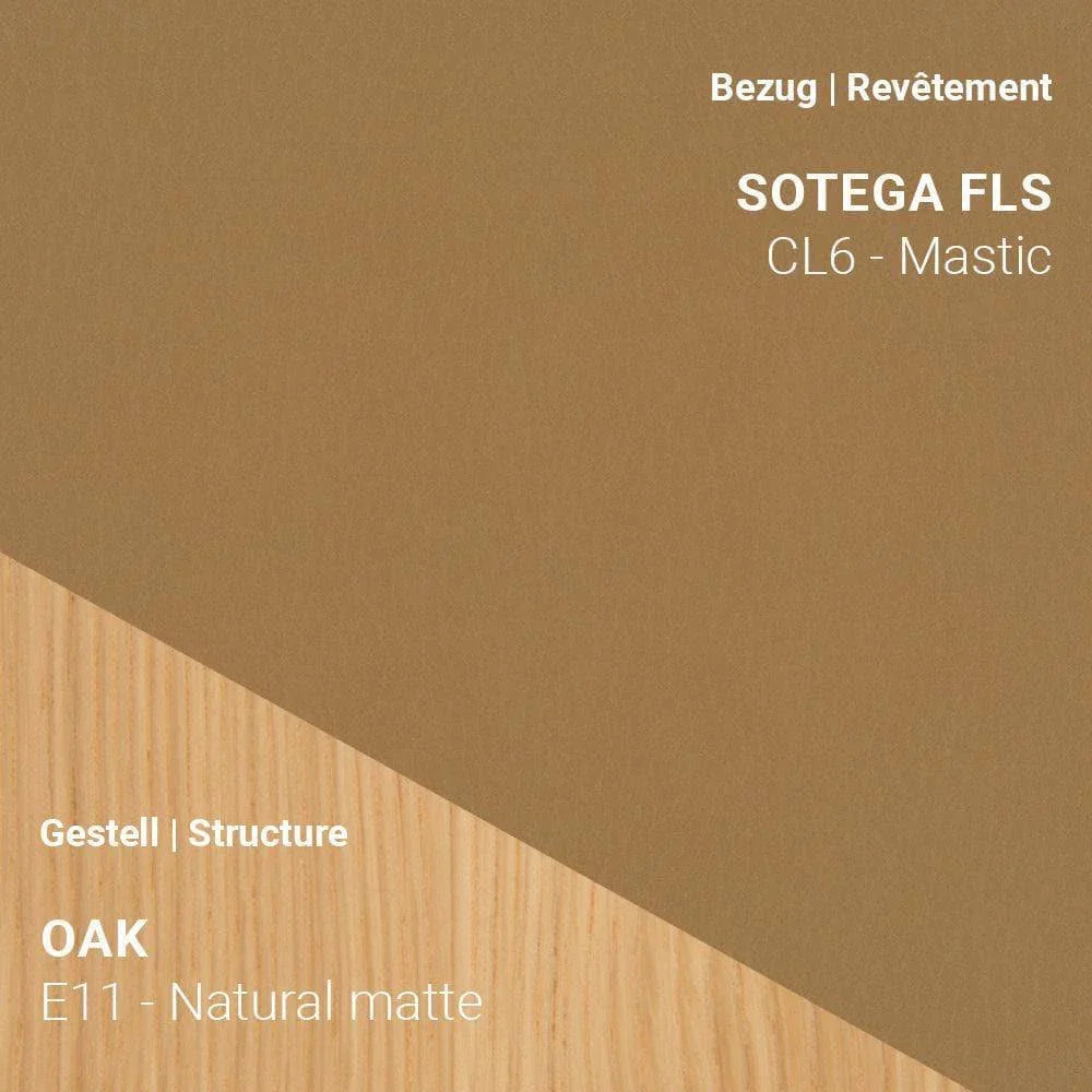 THALIA R0118 gepolstert mit Sotega FLS CL6 Mastic und Eiche Natural Matte (E11)