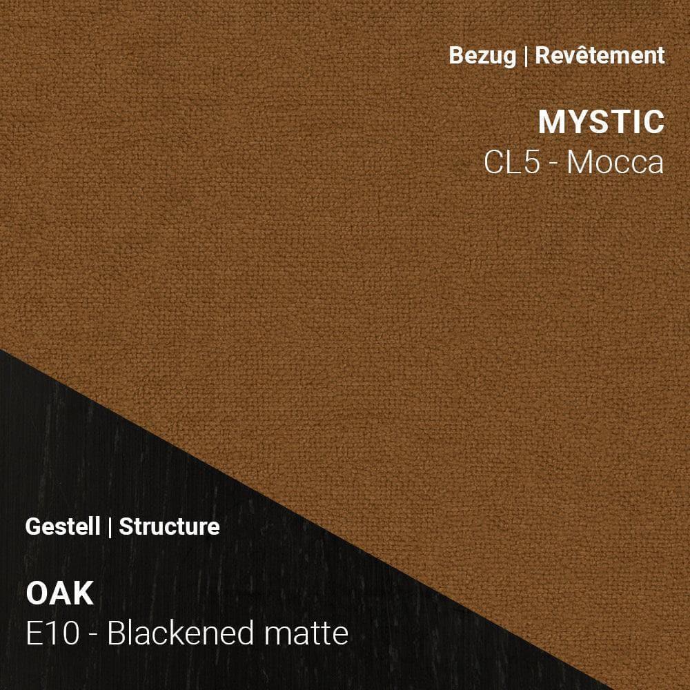 Sessel THALIA R0118 in Otello CL5 Sand mit dunklem Eiche Blackened Matte Gestell (E10)