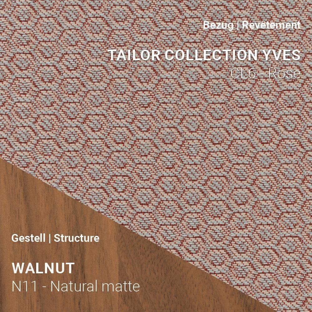 THALIA R0610 mit Stoff Tailor Yves CL6 Rose und Nussbaum-Gestell Natural Matte (N11)