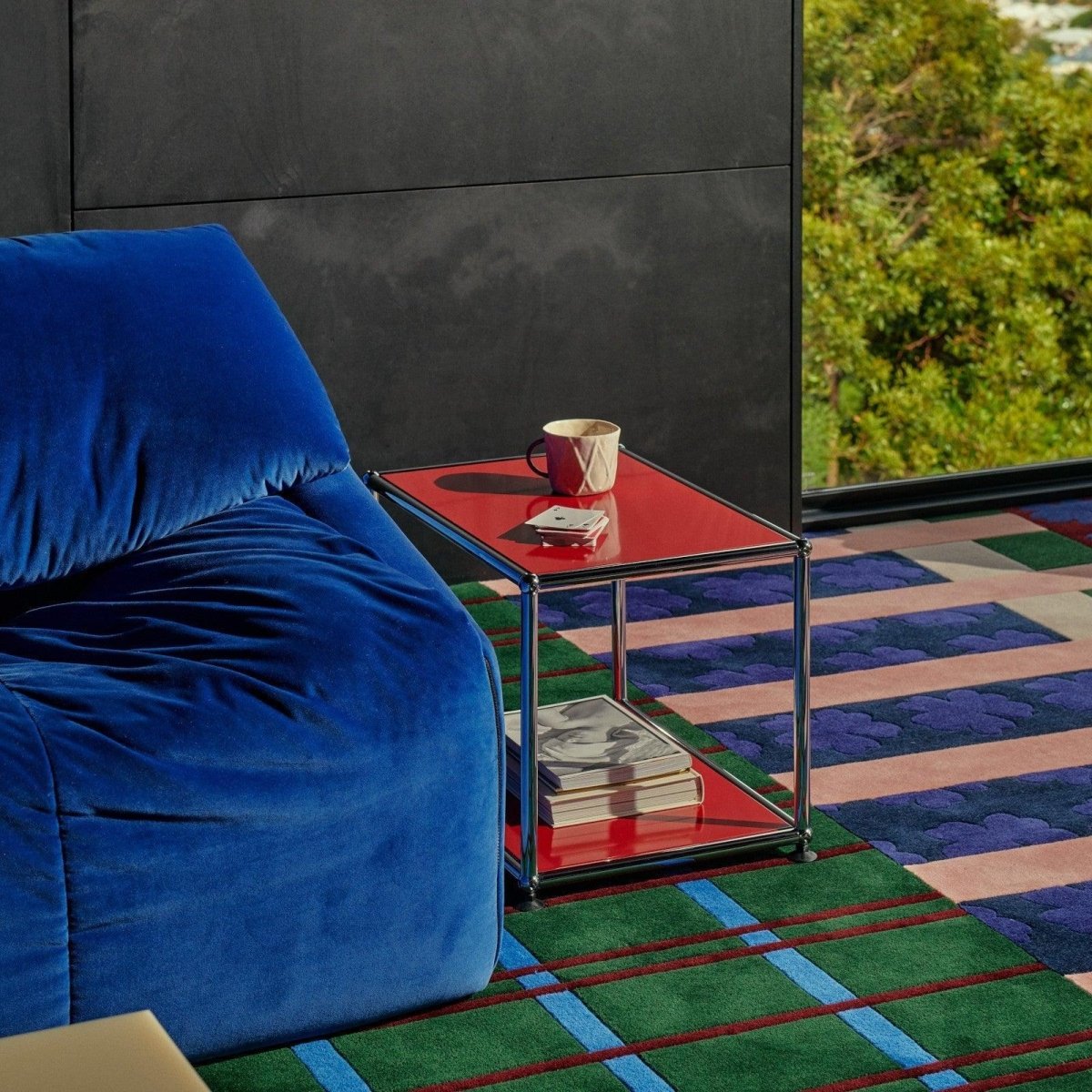 USM Haller - Beistelltisch M21 - QS M21 USM Rubinrot | Homestorys