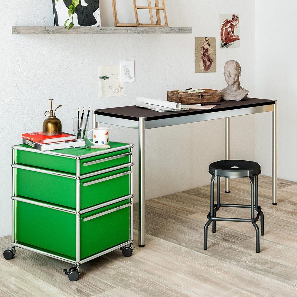 USM Haller - Rollcontainer M63 - QS M63 USM Grün | Homestorys