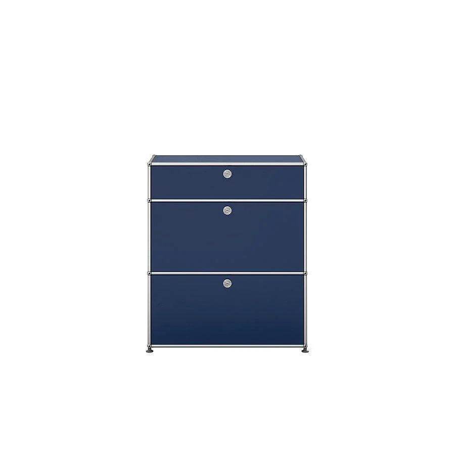 USM Haller Kommode M25 in Stahlblau – funktionales Stauraummöbel mit Farbakzent, ideal für moderne Büros, Arbeitsplätze oder kreative Wohnbereiche