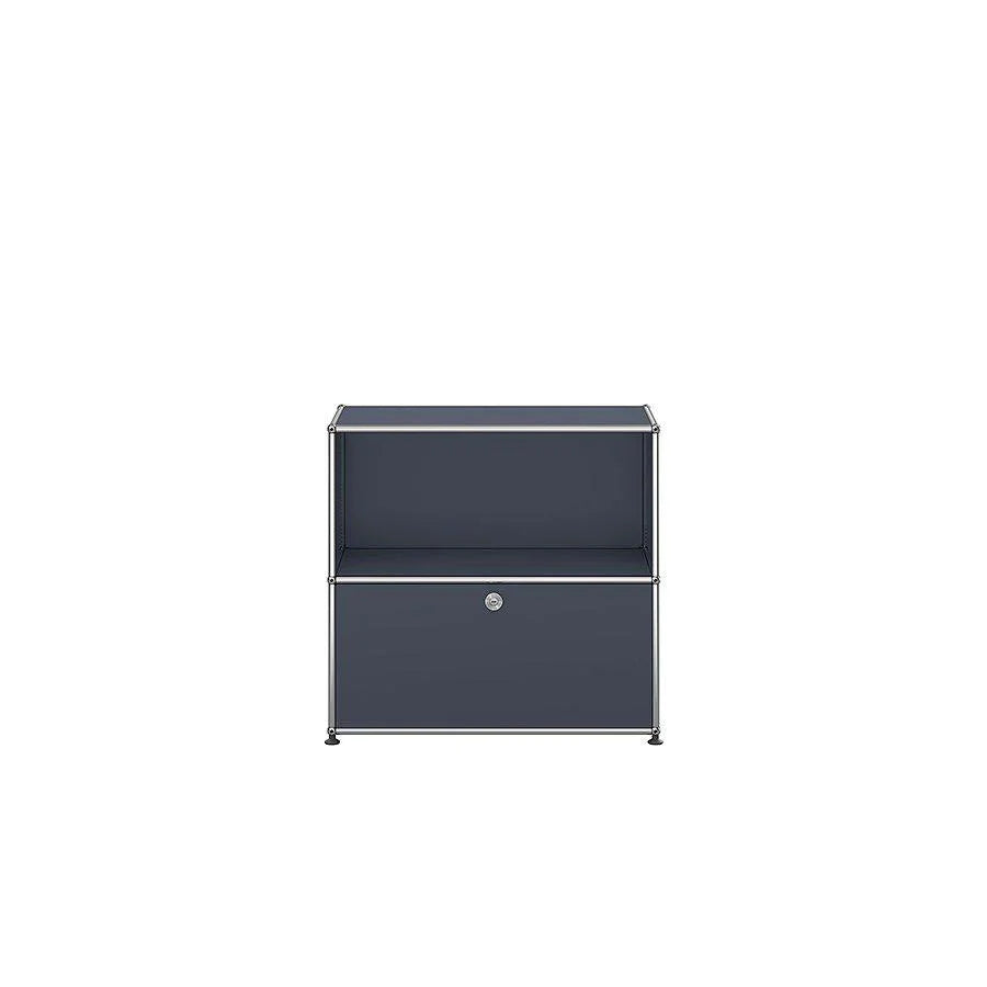 Nachttisch M55 von USM in Anthrazitgrau – stilvolles Designmöbel mit dunklem Ton für elegante Schlafzimmer und moderne Wohnkonzepte