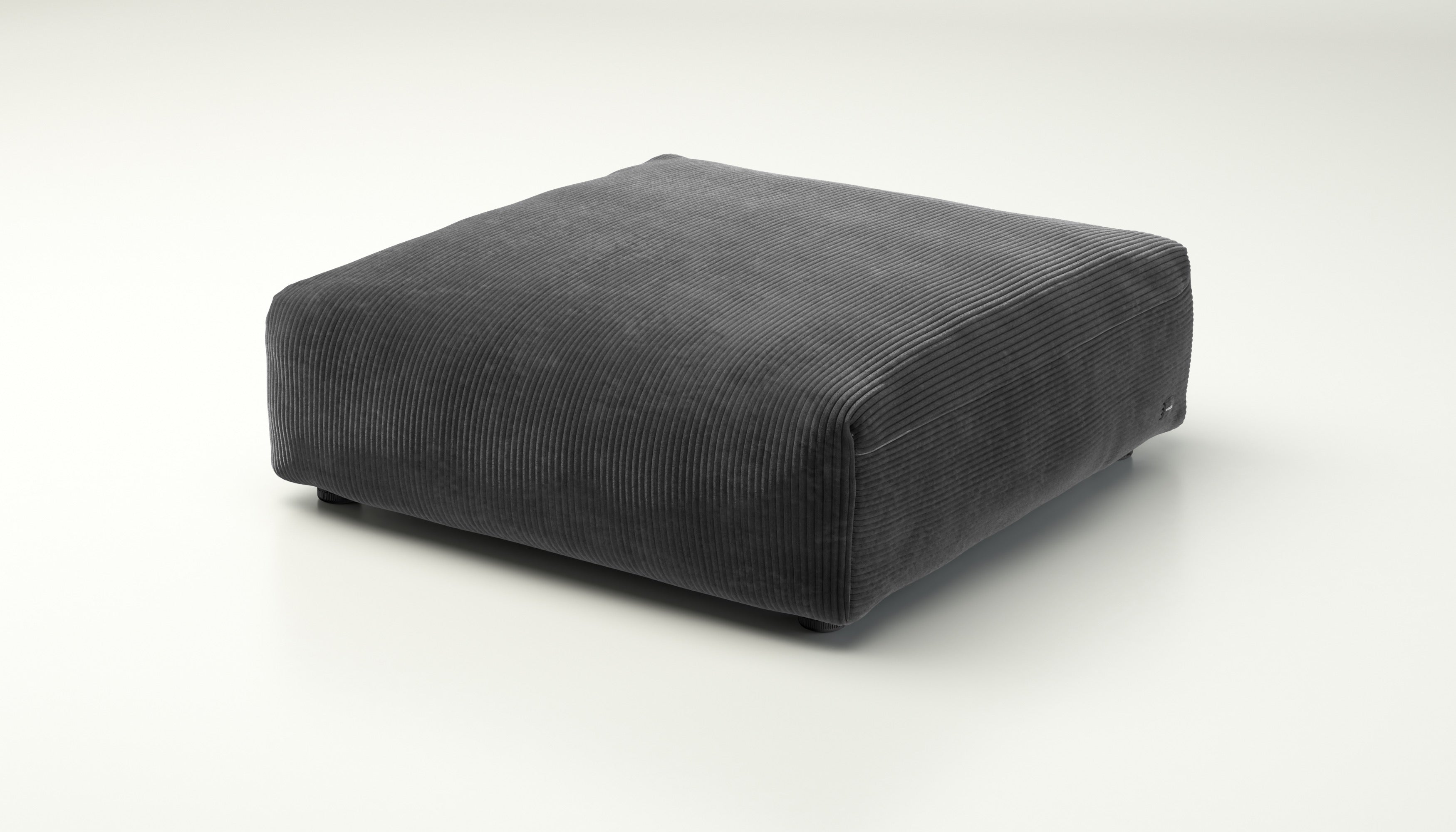 XL Sofaelement 105x105 cm Vetsak Cord Velour Dark Grey – modernes Sitzmodul