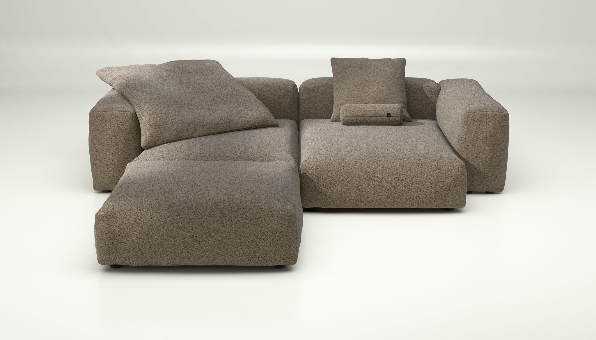 Taupe Sofa Vetsak SET 03 mit Kissen – bequeme Lounge im zeitlosen Farbton