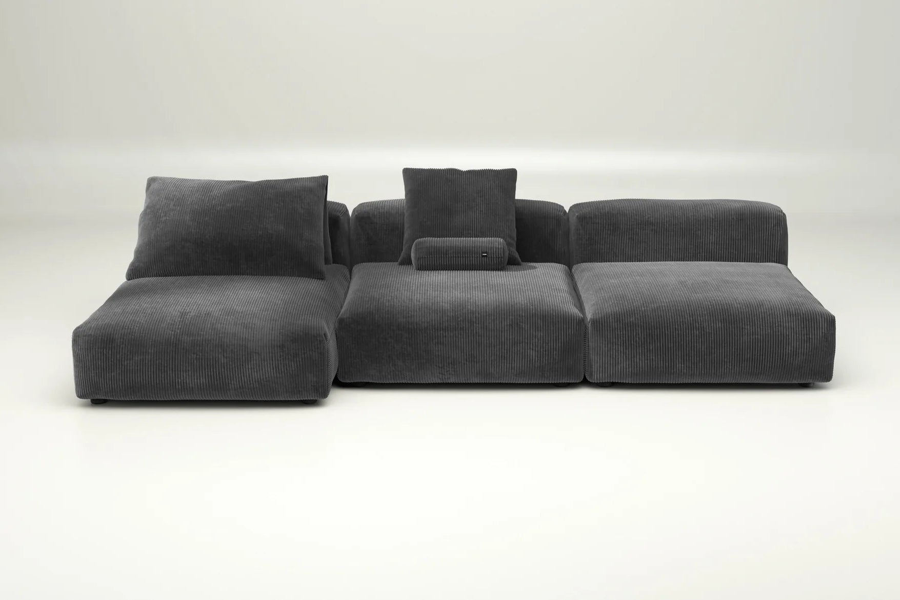 Vetsak Sofa 04 in Dark Grey – mit Kissenset, strukturierter Komfort im modernen Industrial-Look