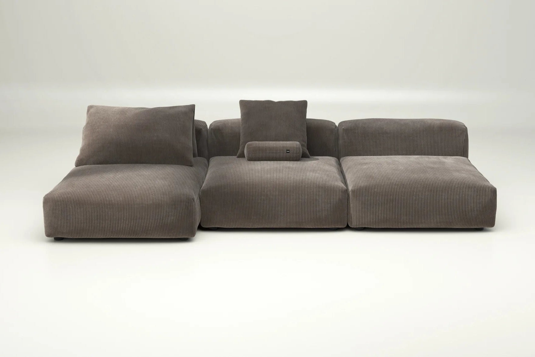 Vetsak Sofa Set 04 mit Cord Velour Mocha – mit Kissenset, warmer Look für stilvolle Gemütlichkeit