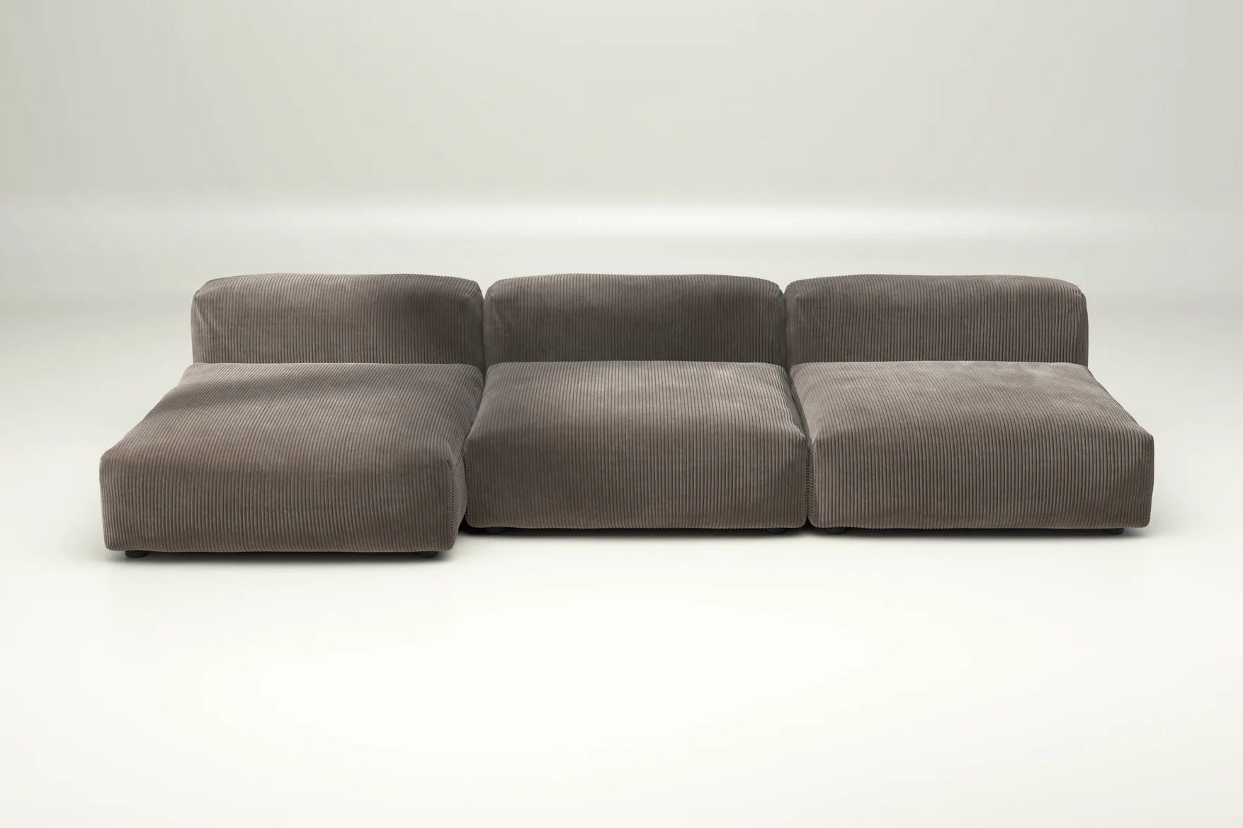 Cord Velour Mocha auf Sofa Set 04 – ohne Kissen, eleganter Braunton für klassische Wohnräume