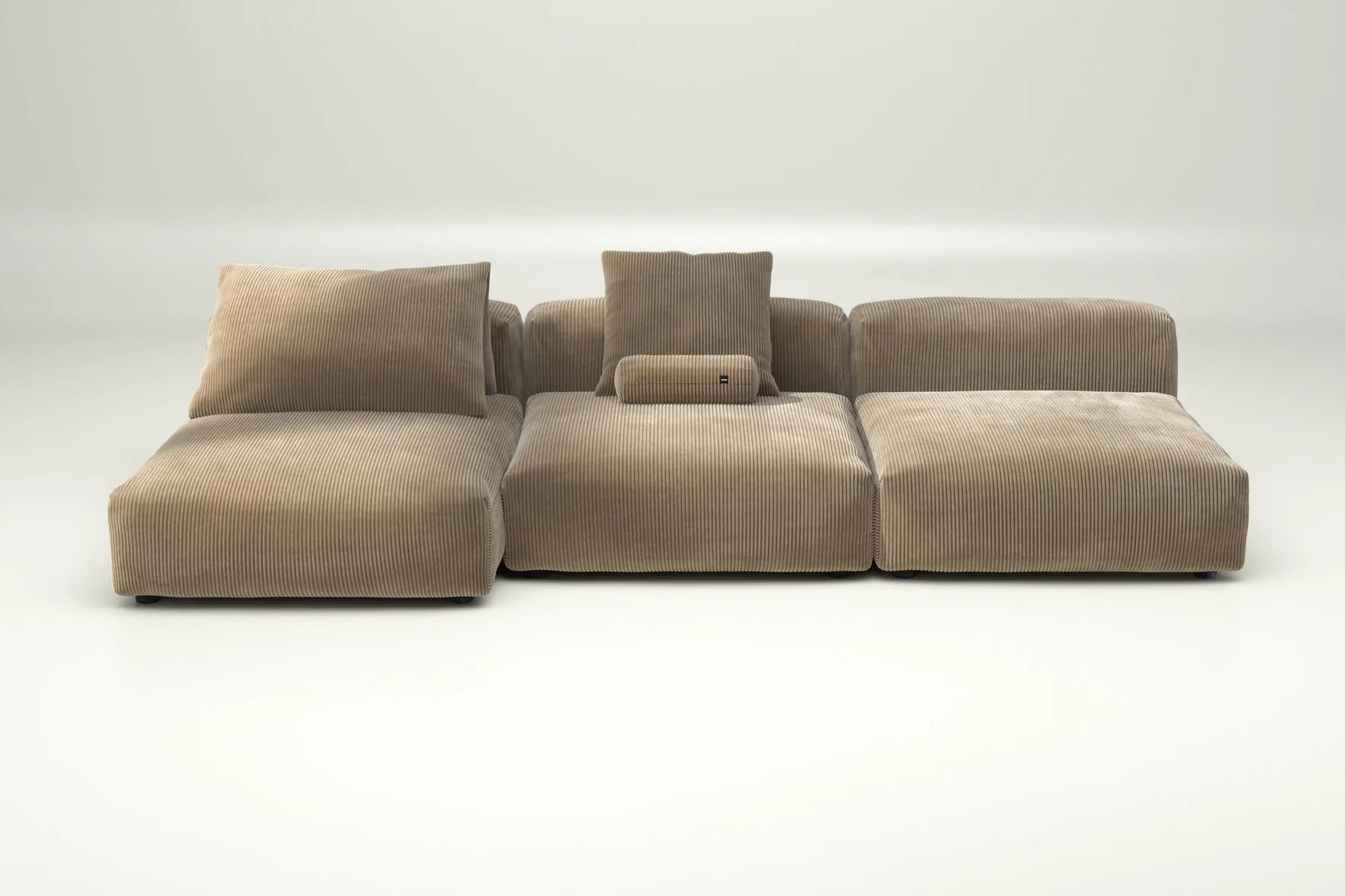 Vetsak Set 04 in Cord Velour Sand – mit Kissen, sanftes Design für moderne Wohnkonzepte