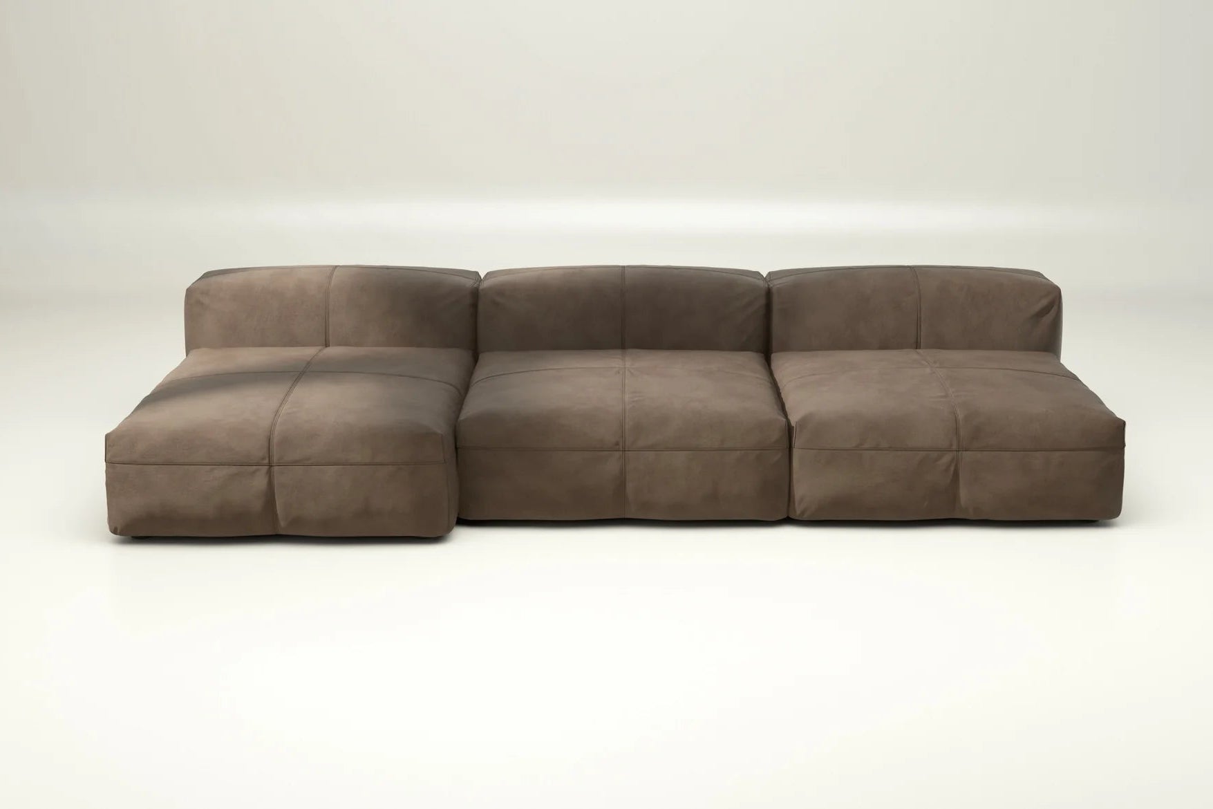 Vetsak Sofa 04 mit Echtleder Mocha – ohne Kissen, warmer Braunton mit luxuriösem Leder-Finish für stilvolle Wohnräume