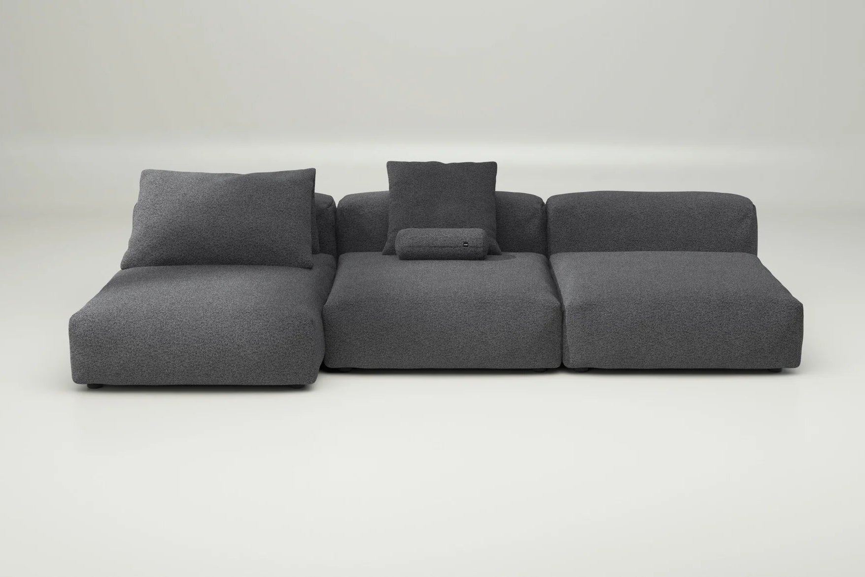 Sofa Set 04 mit Loop Loop Anthracite – mit Kissen, strukturierter Grauton für gemütliche Designräume