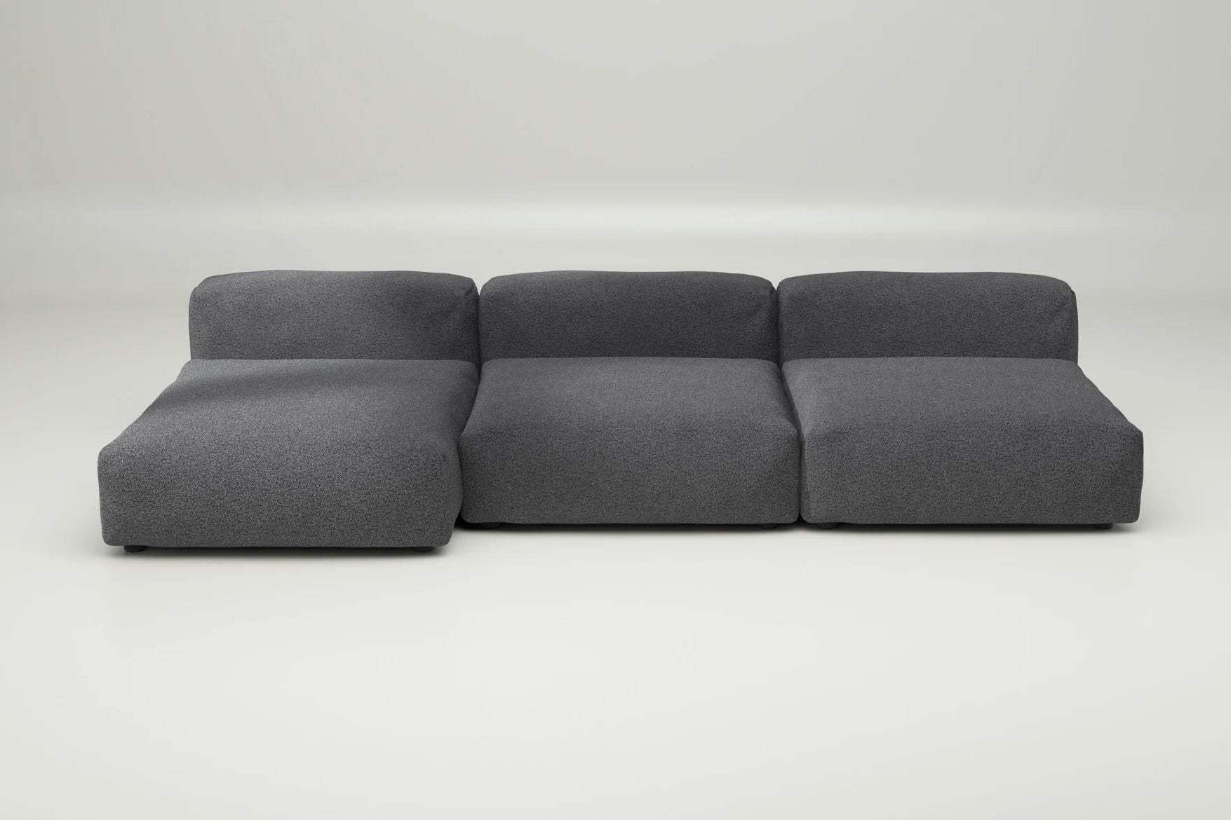 Vetsak Sofa Set 04 in Loop Loop Anthracite – ohne Kissen, dunkle Struktur für urbanes Wohnen im Industrial-Stil