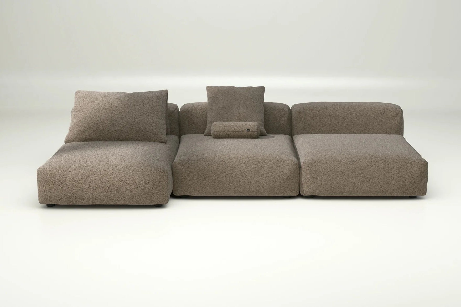Vetsak Sofa Set 04 mit Loop Loop Taupe – mit Kissen, ruhige Farbgebung mit weicher Oberfläche für stilvolle Rückzugsorte