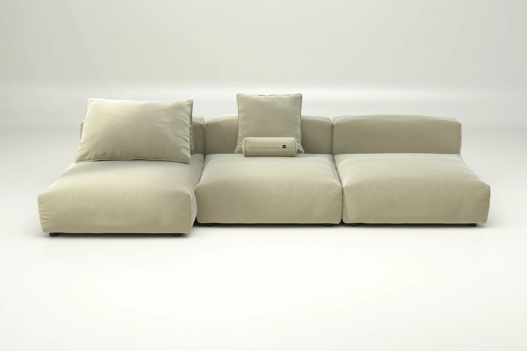 Sofa Set 04 mit Suave Clay – mit Kissenset, gemütliches Design mit natürlicher Farbwirkung